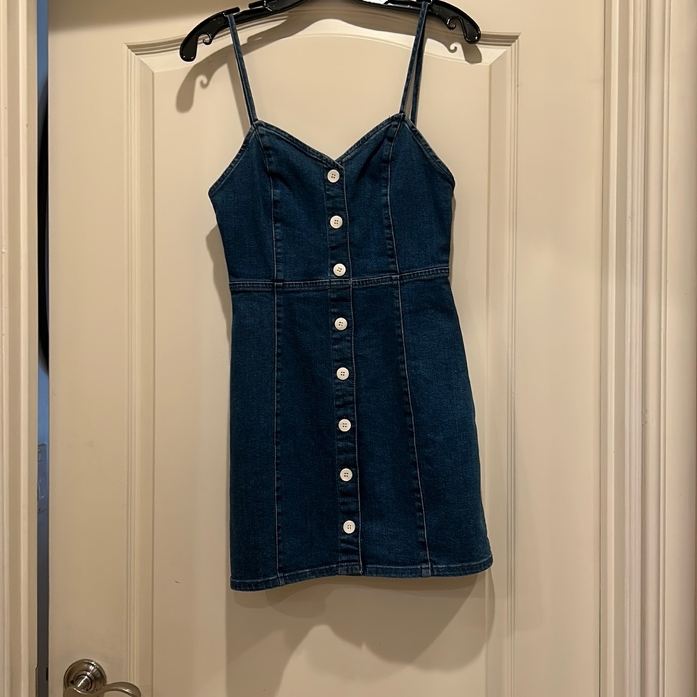 blue denim dress from Zara